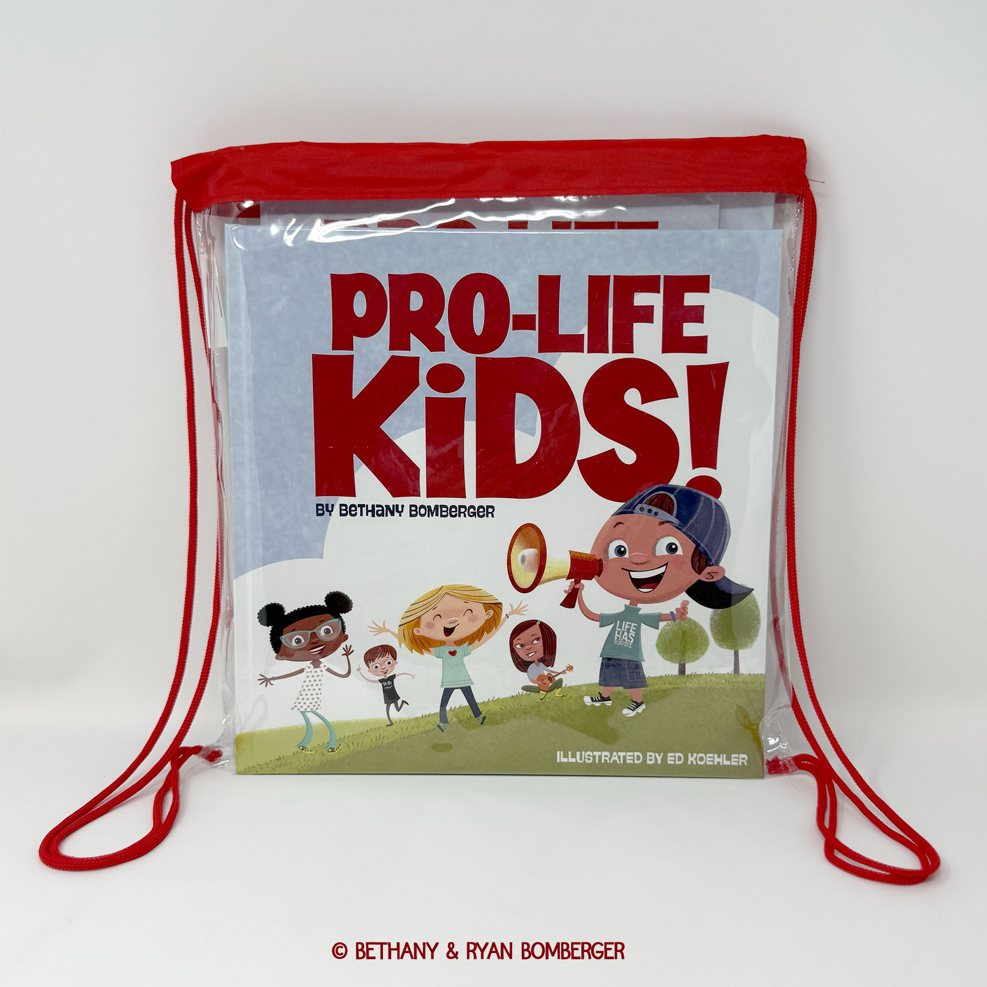 PRO-LIFE KIDS! Tote with hardcover book, coloring & activity book, hands-on activity packs, set of 12 colored pencils